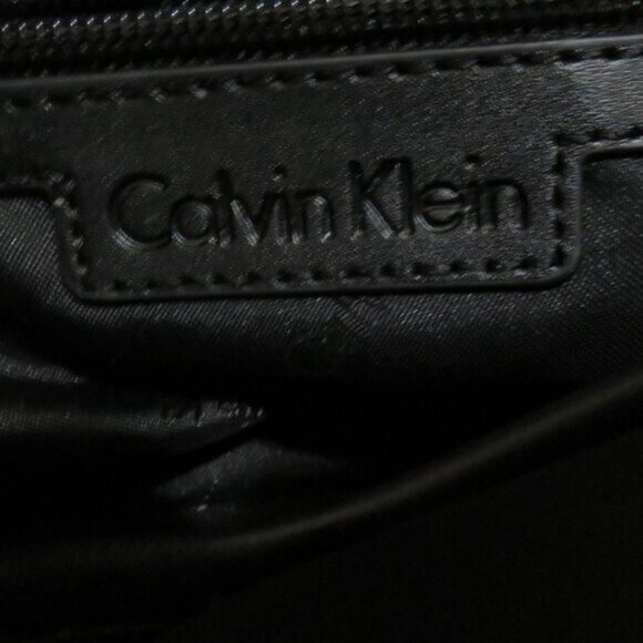 Calvin Klein Florence Nylon tote handbag satchel gold hardware & chain handles - Picture 6 of 12